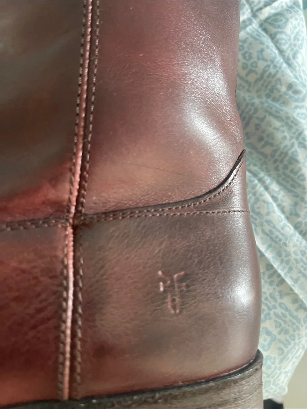 Frye Melissa Button Leather Boots - Mahogany Brown Extended Calf NEW size 9.5